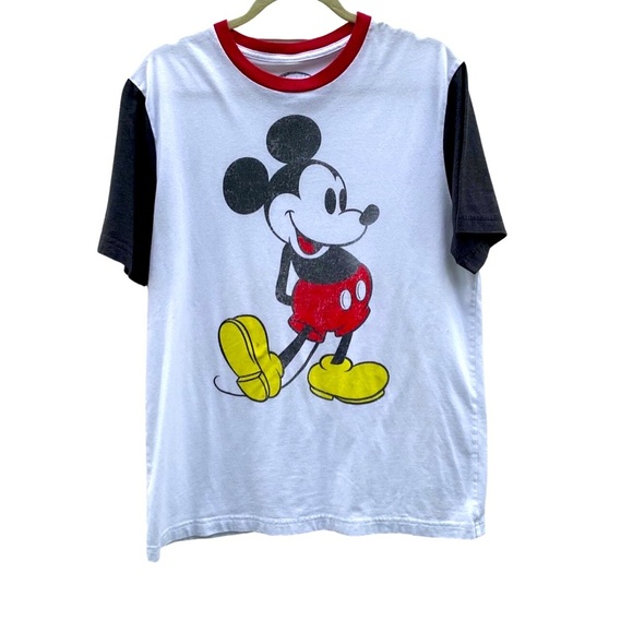 Disney Mickey Mouse vintage Women's Blouse - White, Red, Black, Yellow - Picture 1 of 6